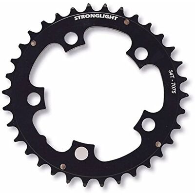 Plateau Stronglight en aluminium Shimano MTB - 94mm 34 dents - Publicité Plateau Stronglight en aluminium Shimano MTB - 94mm 34 dents - Publicité