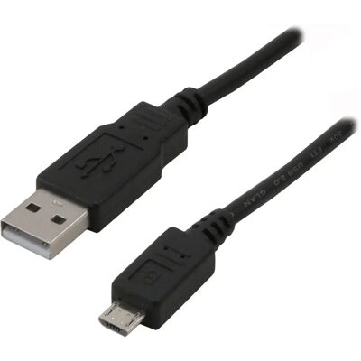 Câble USB MCL MC922AHB-2M - Noir - Micro-USB B - Publicité Câble USB MCL MC922AHB-2M - Noir - Micro-USB B - Publicité