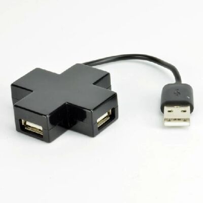MCL USB 2.0 4-Port Hub - Schwarz - USB-A, 4 Ports MCL USB 2.0 4-Port Hub - Schwarz - USB-A, 4 Ports