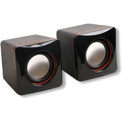 MCL Mini-Lautsprecher 2W RMS Kabelgebunden - PC-Lautsprecher - Schwarz MCL Mini-Lautsprecher 2W RMS Kabelgebunden - PC-Lautsprecher - Schwarz