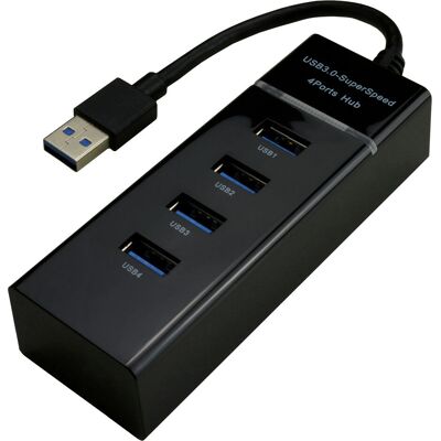 MCL USB3-M104B/N - USB-Hub & Konzentrat - 4 Ports - Schwarz MCL USB3-M104B/N - USB-Hub & Konzentrat - 4 Ports - Schwarz