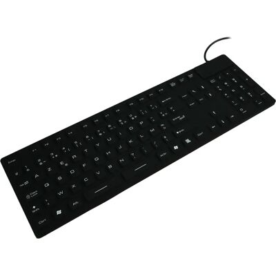 Teclado MCL ACK-729/N - Membrana de silicona impermeable - USB & PS/2 - Negro Teclado MCL ACK-729/N - Membrana de silicona impermeable - USB & PS/2 - Negro