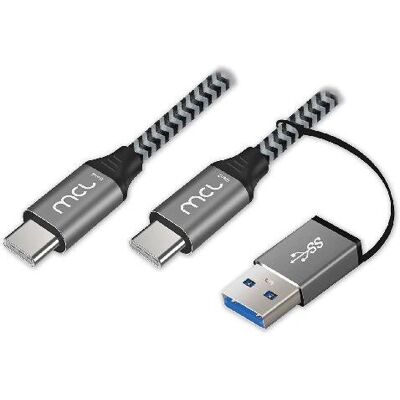Câble USB MCL MC1C99A3C105A2Z - 2m, 10Gbps, 100W, Tressé - Publicité Câble USB MCL MC1C99A3C105A2Z - 2m, 10Gbps, 100W, Tressé - Publicité
