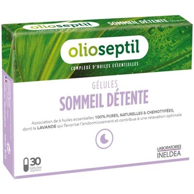 Olioseptil Sommeil Détente Gélules - Complément alimentaire - Publicité Olioseptil Sommeil Détente Gélules - Complément alimentaire - Publicité