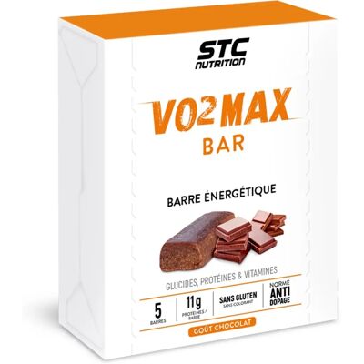 Barre Énergétique VO2Max Chocolat - STC Nutrition - 45g x5 - Publicité Barre Énergétique VO2Max Chocolat - STC Nutrition - 45g x5 - Publicité