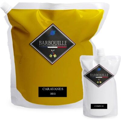 Pintura/resina epoxi ecológica a base de agua Barbouille - 3kg Amarillo Caravana - Pintura para azulejos y más Pintura/resina epoxi ecológica a base de agua Barbouille - 3kg Amarillo Caravana - Pintura para azulejos y más