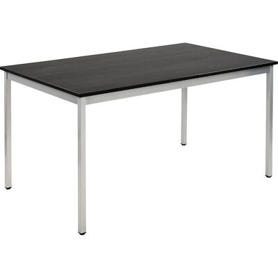 Mesa multiusos EUROKRAFTbasic - Decor de ceniza gris oscuro, Marco blanco Mesa multiusos EUROKRAFTbasic - Decor de ceniza gris oscuro, Marco blanco