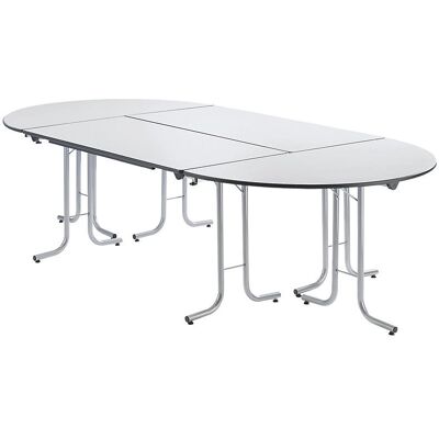 Kaiserkraft Mesa de Extensión Plegable - Semicircular 1400x700mm Kaiserkraft Mesa de Extensión Plegable - Semicircular 1400x700mm
