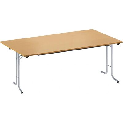 Mesa plegable Kaiserkraft con bordes redondeados - Rectangular 1600x800mm Mesa plegable Kaiserkraft con bordes redondeados - Rectangular 1600x800mm