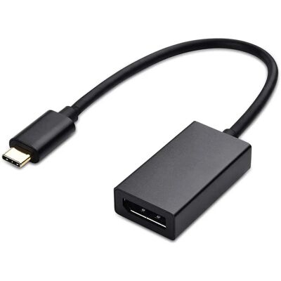 Adaptador USB-C a DisplayPort DLH - 0,21 m Negro Adaptador USB-C a DisplayPort DLH - 0,21 m Negro