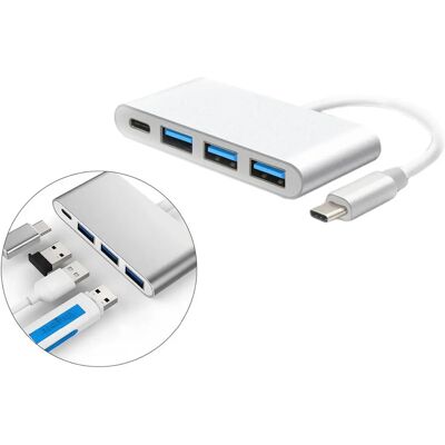 DLH DLH DY-TU2721G Hub USB-C 4 Ports en Aluminium DLH DLH DY-TU2721G Hub USB-C 4 Ports en Aluminium