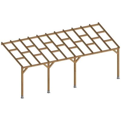 Chalêt-Jardin - Pergola Bois Autoclave 3x6.8m - Sans couverture - Pergola - Publicité Chalêt-Jardin - Pergola Bois Autoclave 3x6.8m - Sans couverture - Pergola - Publicité