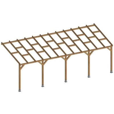 Chalêt-Jardin - Pergola 3x7.4m - Bois autoclave - Pergola de Jardin - Publicité Chalêt-Jardin - Pergola 3x7.4m - Bois autoclave - Pergola de Jardin - Publicité