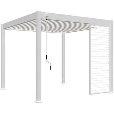 Panneau brise-vue en aluminium blanc 1m - Pergola - Publicité Panneau brise-vue en aluminium blanc 1m - Pergola - Publicité