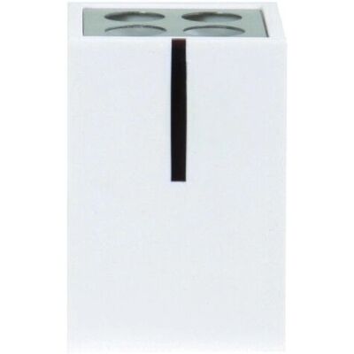 MSV MS1276/140358 - Vit polyresin tandborstmugg - Badrumsaccessoar MSV MS1276/140358 - Vit polyresin tandborstmugg - Badrumsaccessoar