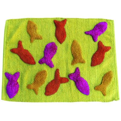 Tapis de Bain en Coton Poissons Colorés - Tapis de bain Tapis de Bain en Coton Poissons Colorés - Tapis de bain