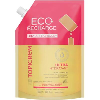 Topicrem UH Duschöl Nachfüllpackung - Für empfindliche & trockene Haut - 1000ml Topicrem UH Duschöl Nachfüllpackung - Für empfindliche & trockene Haut - 1000ml