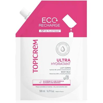 Topicrem UH Ultra Feuchtigkeitskörpermilch refill – Empfindliche Haut – 500 ml Topicrem UH Ultra Feuchtigkeitskörpermilch refill – Empfindliche Haut – 500 ml