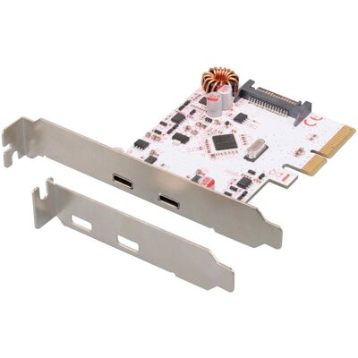 Carte réseau PCI-Express USB 3.0 Connectland - 2 Ports C - Publicité Carte réseau PCI-Express USB 3.0 Connectland - 2 Ports C - Publicité