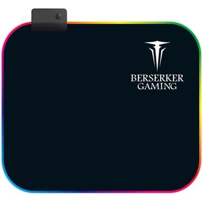 Tapis de souris Berserker Gaming RGB, 7 couleurs, antidérapant, 320x260mm - Publicité Tapis de souris Berserker Gaming RGB, 7 couleurs, antidérapant, 320x260mm - Publicité