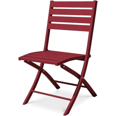 Citygarden Marius - Chaise de jardin pliante en aluminium - Rouge carmin - Publicité Citygarden Marius - Chaise de jardin pliante en aluminium - Rouge carmin - Publicité