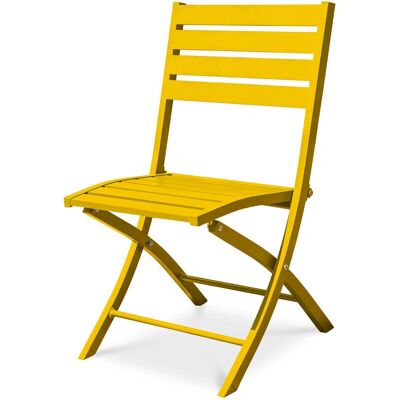 CITYGARDEN Marius - Chaise de jardin pliante en aluminium moutarde - Publicité CITYGARDEN Marius - Chaise de jardin pliante en aluminium moutarde - Publicité