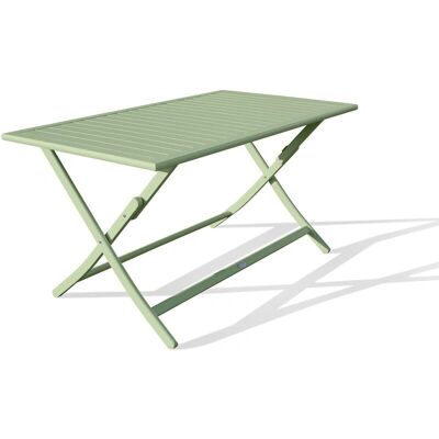 Mesa de jardín plegable de aluminio verde laguna - CITY GARDEN MARIUS Mesa de jardín plegable de aluminio verde laguna - CITY GARDEN MARIUS