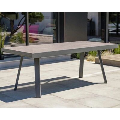 DCB GARDEN - Mesa de jardín 12 asientos aluminio y vidrio - Rectangular 300x96cm DCB GARDEN - Mesa de jardín 12 asientos aluminio y vidrio - Rectangular 300x96cm