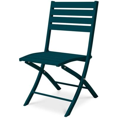 CityGarden Marius - Chaise de jardin pliante en aluminium - Bleu canard - Publicité CityGarden Marius - Chaise de jardin pliante en aluminium - Bleu canard - Publicité