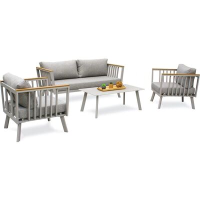 DCB GARDEN Gartenset - Aluminium, Grau, 5 Plätze DCB GARDEN Gartenset - Aluminium, Grau, 5 Plätze