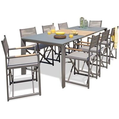 PARIS GARDEN HONFLEUR - Conjunto de comedor de jardín 8 plazas - Conjunto de jardín PARIS GARDEN HONFLEUR - Conjunto de comedor de jardín 8 plazas - Conjunto de jardín
