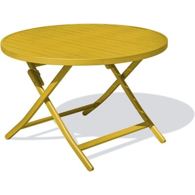 CITYGARDEN Marius - Table de jardin - Ronde pliante en aluminium - Jaune moutarde - Publicité CITYGARDEN Marius - Table de jardin - Ronde pliante en aluminium - Jaune moutarde - Publicité