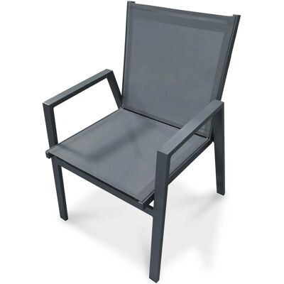 Dcb Garden - Floride - Fauteuil de jardin empilable - Gris anthracite - Publicité Dcb Garden - Floride - Fauteuil de jardin empilable - Gris anthracite - Publicité