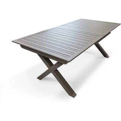 Dcb Garden - Table de jardin en aluminium quartz - 180/240cm - Publicité Dcb Garden - Table de jardin en aluminium quartz - 180/240cm - Publicité