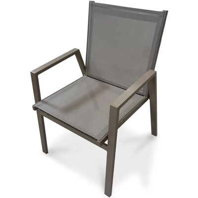 DCB GARDEN Quarzo - Sillón de jardín apilable - Aluminio DCB GARDEN Quarzo - Sillón de jardín apilable - Aluminio