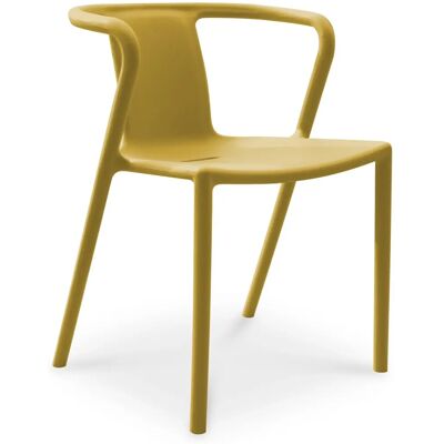 CITYGARDEN DIEGO - Fauteuil de jardin empilable - Jaune moutarde - Publicité CITYGARDEN DIEGO - Fauteuil de jardin empilable - Jaune moutarde - Publicité
