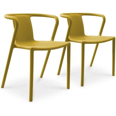 CITYGARDEN DIEGO - Fauteuils de jardin empilables - Moutarde jaune - Fauteuils de jardin - Publicité CITYGARDEN DIEGO - Fauteuils de jardin empilables - Moutarde jaune - Fauteuils de jardin - Publicité