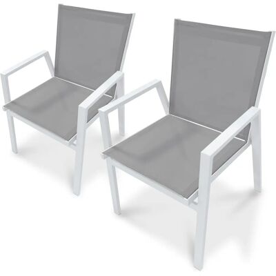 Dcb Garden Floride - Juego de 2 Sillas Apilables de Jardín - Blanco Dcb Garden Floride - Juego de 2 Sillas Apilables de Jardín - Blanco