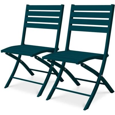 CITYGARDEN Marius - Sillas de jardín plegables de aluminio - Pack de 2 CITYGARDEN Marius - Sillas de jardín plegables de aluminio - Pack de 2