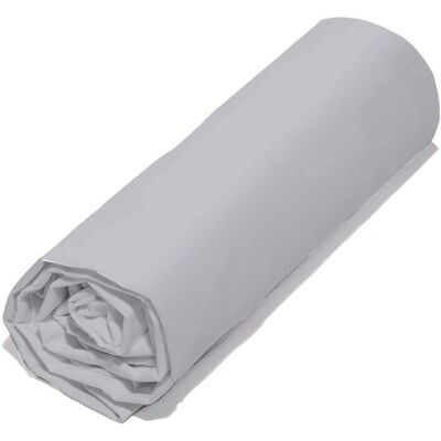 Sábana ajustable de algodón orgánico plata - Côté Déco Sábana ajustable de algodón orgánico plata - Côté Déco