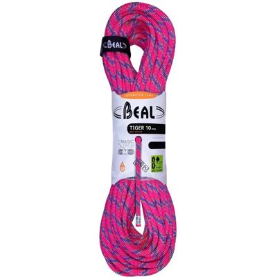 Cuerda de Escalada Beal Tiger Unicore 10mm 70m Dry Cover Fucsia Cuerda de Escalada Beal Tiger Unicore 10mm 70m Dry Cover Fucsia