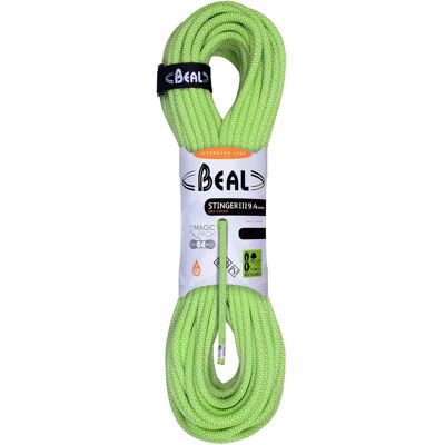 Lehká zelená 9,4mm horolezecká lana Beal - Lana na lezení Lehká zelená 9,4mm horolezecká lana Beal - Lana na lezení