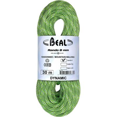 Beal Rando 8MM 30M Zelené Dvojité Lano - Lezení Beal Rando 8MM 30M Zelené Dvojité Lano - Lezení
