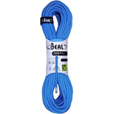 Cuerda de Escalada Beal Joker 9.1 mm Azul 70m Multiuso Cuerda de Escalada Beal Joker 9.1 mm Azul 70m Multiuso