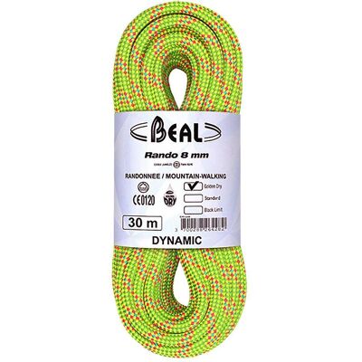 Cuerda Rando Gd 8mm Beal - Cuerda de Escalada Amarilla 20m Cuerda Rando Gd 8mm Beal - Cuerda de Escalada Amarilla 20m
