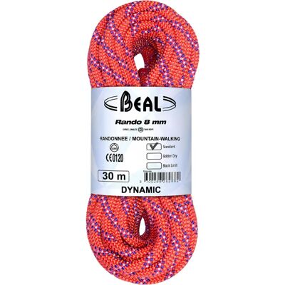 Beal Rando 8MM 30M Oranžová - Lezecké lano Beal Rando 8MM 30M Oranžová - Lezecké lano