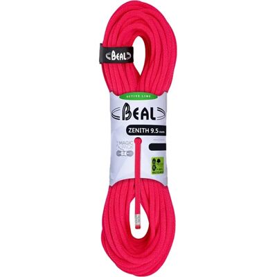 Beal Zenith 9,5mm - Corde d'Escalade Légère - 80m Rose - Publicité Beal Zenith 9,5mm - Corde d'Escalade Légère - 80m Rose - Publicité