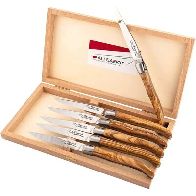 Au Sabot Olivenholz Steakmesser-Set - Steaktyp Au Sabot Olivenholz Steakmesser-Set - Steaktyp