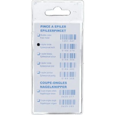 Pharmex - Pince à épiler droite - acier inoxydable - Tweezer s Pharmex - Pince à épiler droite - acier inoxydable - Tweezer s