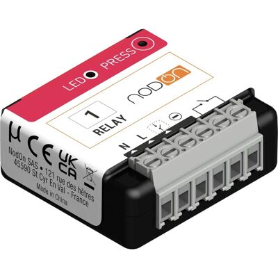 Nodon Zigbee 3.0 Multifunctioneel Module - 16A - Slim Module Nodon Zigbee 3.0 Multifunctioneel Module - 16A - Slim Module